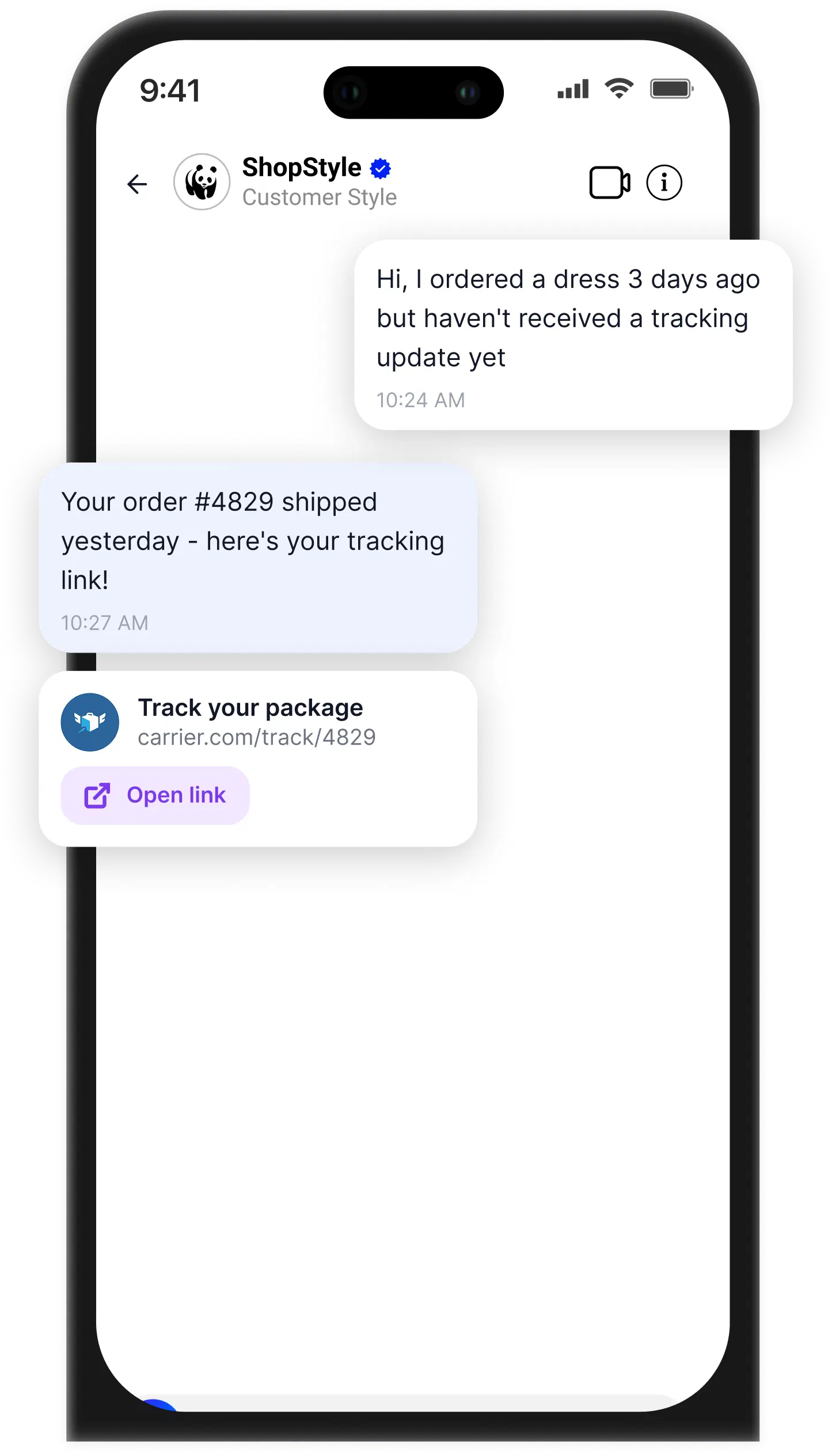 Customer Service Agent UI Preview