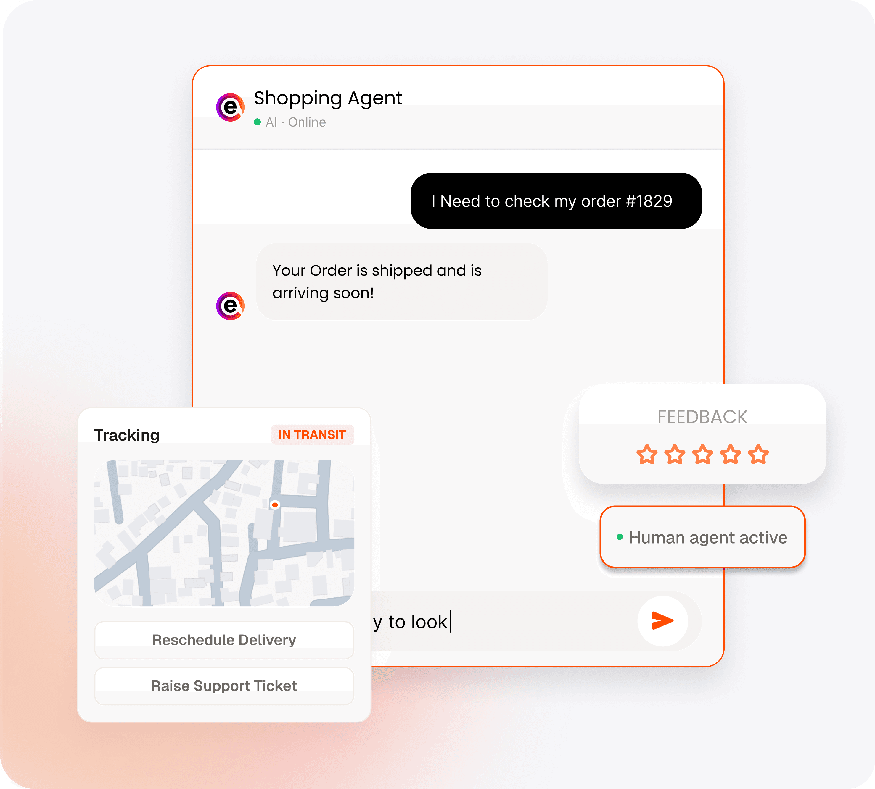 AI Customer Support Interface Preview
